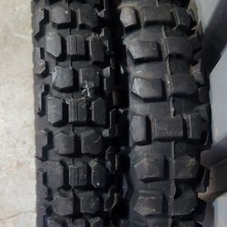 Front and Rear tires and Fuel Tank