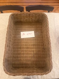 Large Wicker Baskets on Wheels