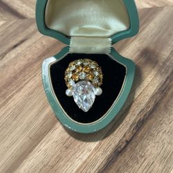Rhinestone Brooch By Joseph Warner