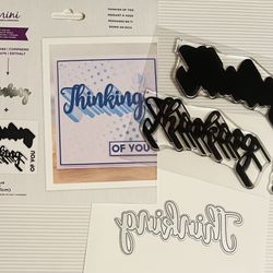 Large Sentiment Thinking of You Stamps & Die