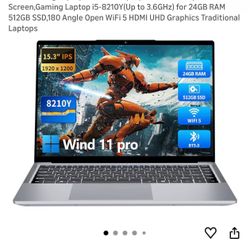 Kumnosal 2026 Gaming Laptop 15.3 Inch I5