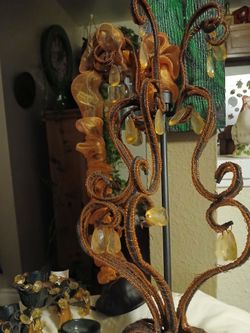 Gold Beaded Chandelier