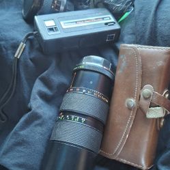 Vintage Camera Lenses And Camera With Film Still In It.!