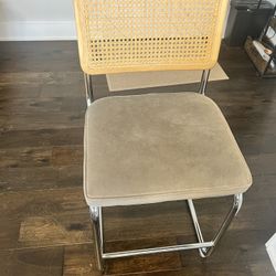 Four Velvet Barstools 