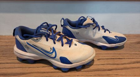 Nike - Boys - Size 6Y - Force Trout 9 - Low - Pro Molded Baseball Cleats - Blue/White