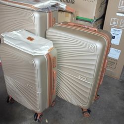 Luggage 5 Pieces Set Gold Color 