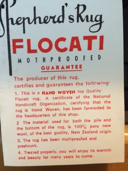 Authentic Greek Flocati. Made in Greece New Zealand wool. Several to choose from.
