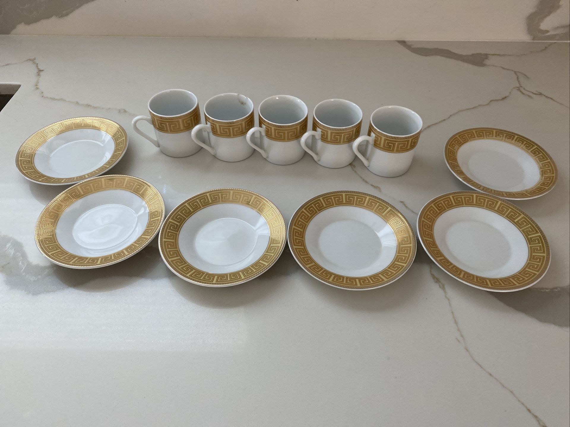 Golden Star Imports Porcelain Tea Coffee Espresso Cup 11 Piece Set