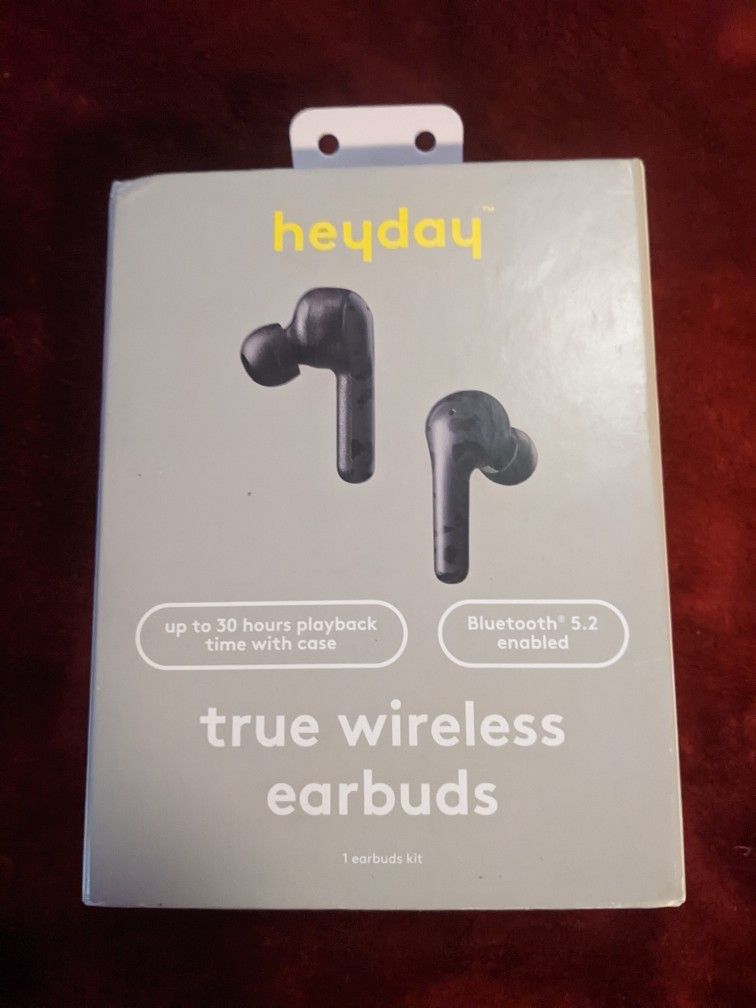Heyday True Wireless Earbuds Bluetooth 5.2 Enabled - New Sealed