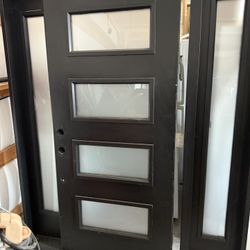Fiberglass Codel  Exterior Door With Side Lights