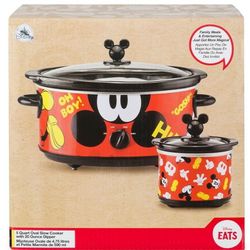 NEW  Disney Mickey 5 quart oval slow cooker with 20 ounce dipper