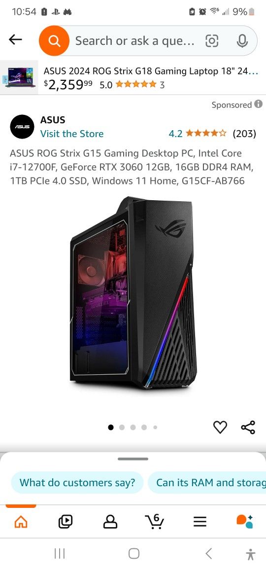 Asus Rog Strix Gaming Desktop