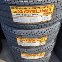 245/45/20 Arroyo Grand Sport ALL Season New Tires Installed AND Balanced Included 