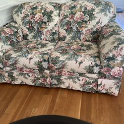 Two Matching Love Seats With Pillows 