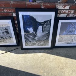 Set Of 3 Ansel Adams Framed Pictures 