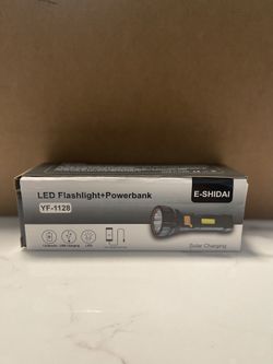 Solar Charging LED Flashlight Power Bank