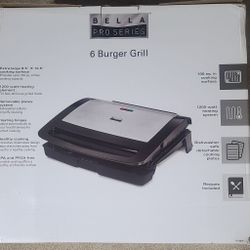 Bella Pro Series 6 Burger Grill Electric 