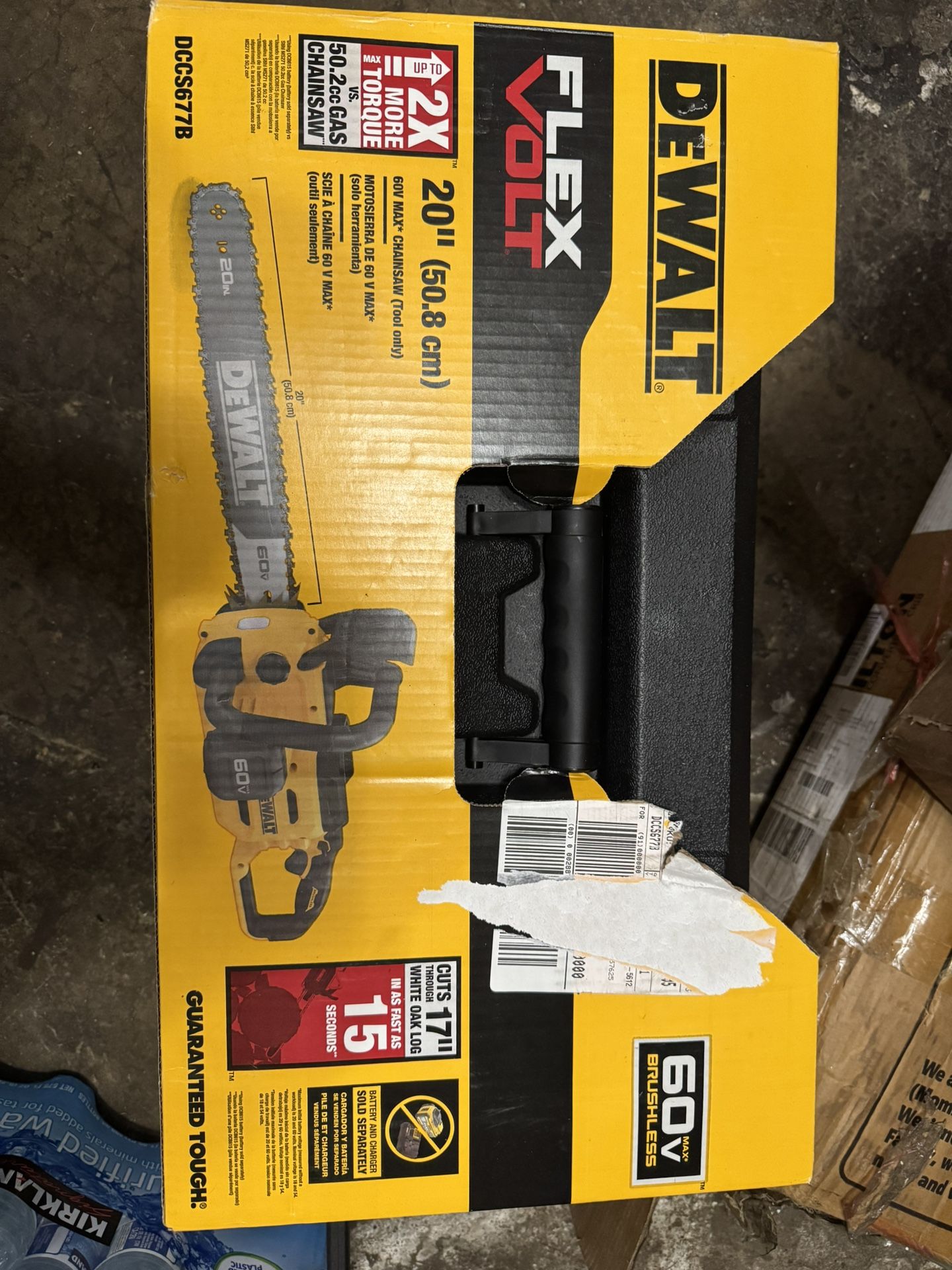 Dewalt Flex Volt 60v 20inch Chainsaw