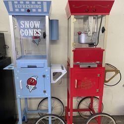 Snow Cone And Popcorn Machine 