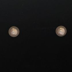 Pearl Silver Stud Earrings 