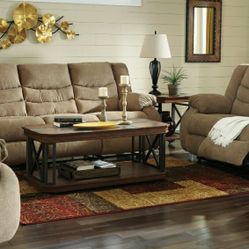 Tulen Mocha Reclining Living Room Set

