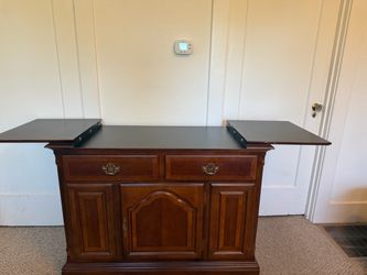 Solid Cherry Buffet/Server with Drop Leaves &Storage
