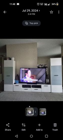 White Entertainment Center Wall Unit