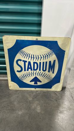 Vintage Baseball Dodger Stadium Sign