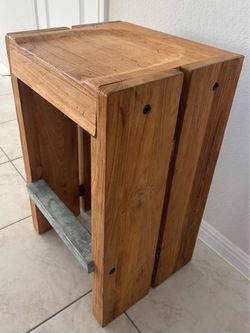 Reclaimed Teak Side Stool / Side Table - Seasonal Living Luxury Accent