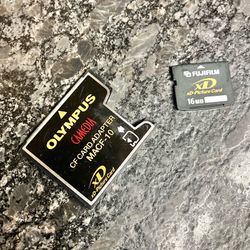 Olympus MACF-10 xD card picture to Compactflash adapter with 16 mb memory card
