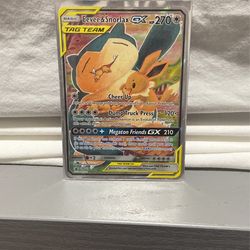 Eevee And Snorlax Gx Pokemon Card