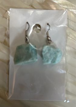 Raw Amazonite Earrings/New