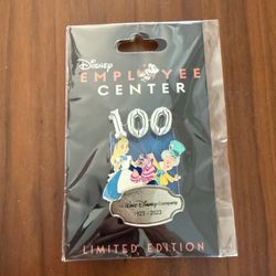 Disney DEC Employee Center Alice In Wonderland Celebrating 100 Years Pin Le250