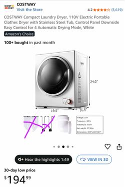 Portable electric dryer