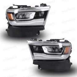 2019-2020 RAM 1500 HEADLIGHT FULL LED Headlight comparable only with led models or you can get the adapter plug for regular models online 