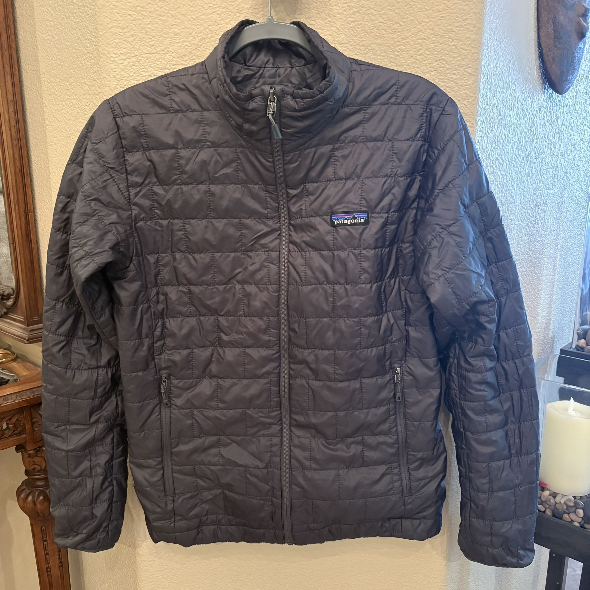 Patagonia Men Gray Nano Puff Zipped Jacket Size Small