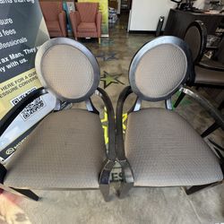 STRONG WOOD OFFICE CHAIRS SET OF 2 BLACK PADDED MODERN WAITING ROOM CHAIRS