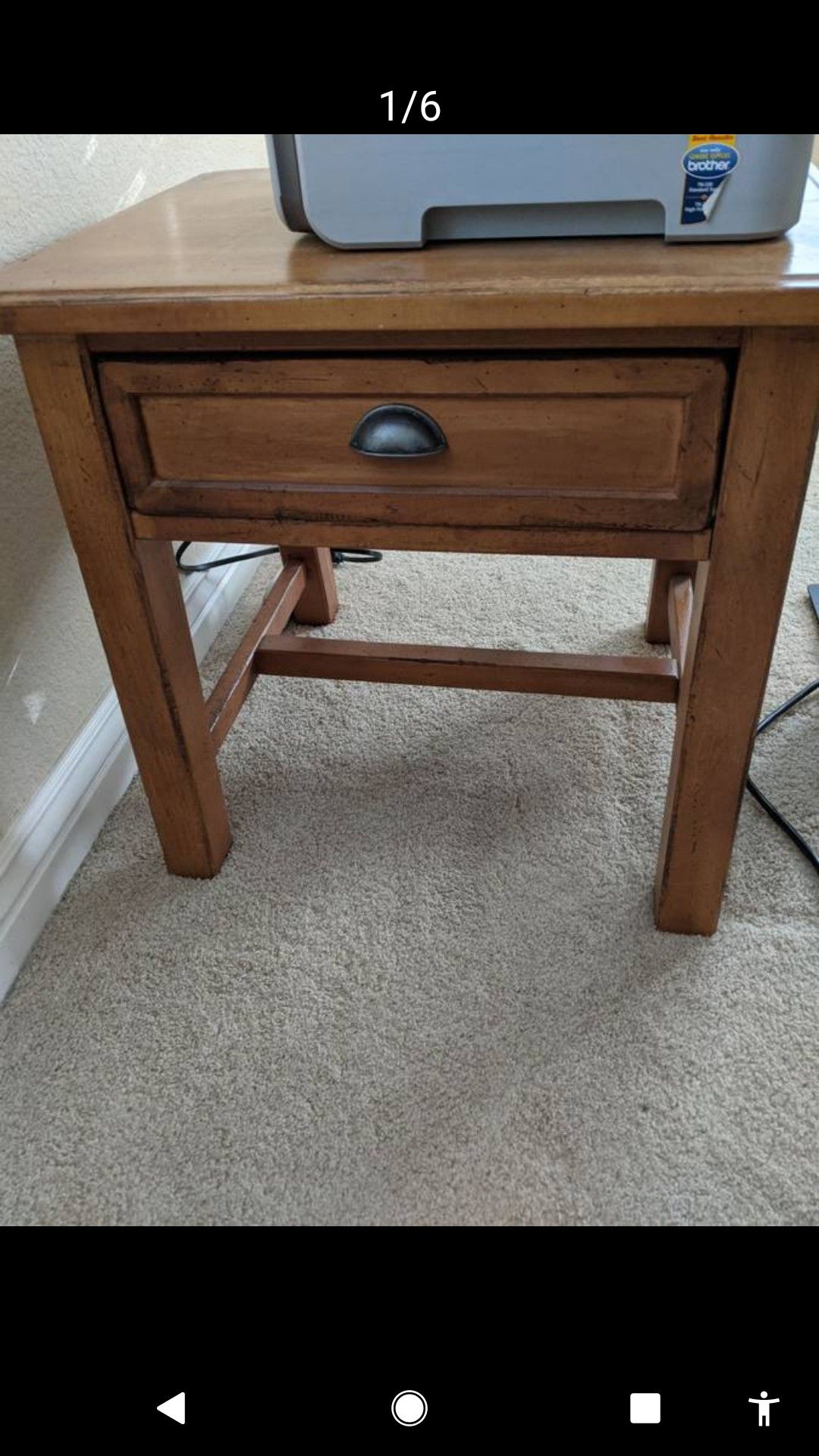 Pottery Barn side, night, end table
