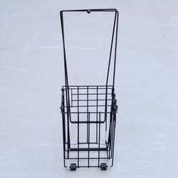 Gamma portable 75 tennis ball hopper or 50 pickleball ball holder with rolling wheels & locking begs
