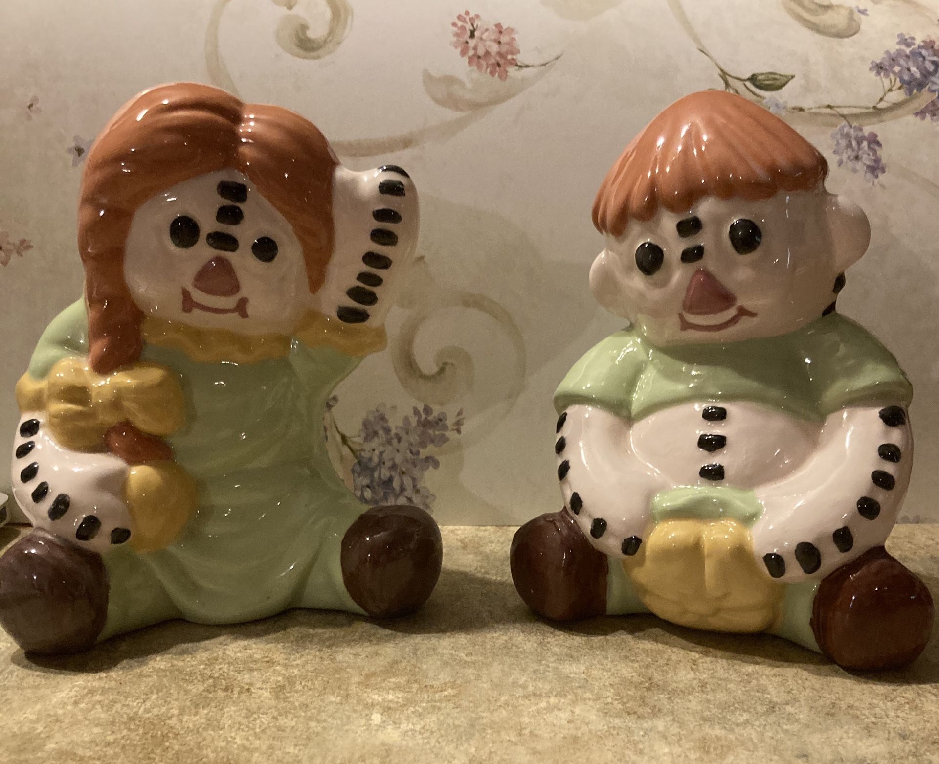 Odd Looking Raggety Ann and Andy Ceramics