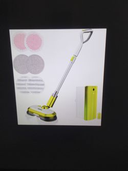 New Vmai cordless electric mop floor spin mop scrubber with rechargeable battery, 6 pads & led light