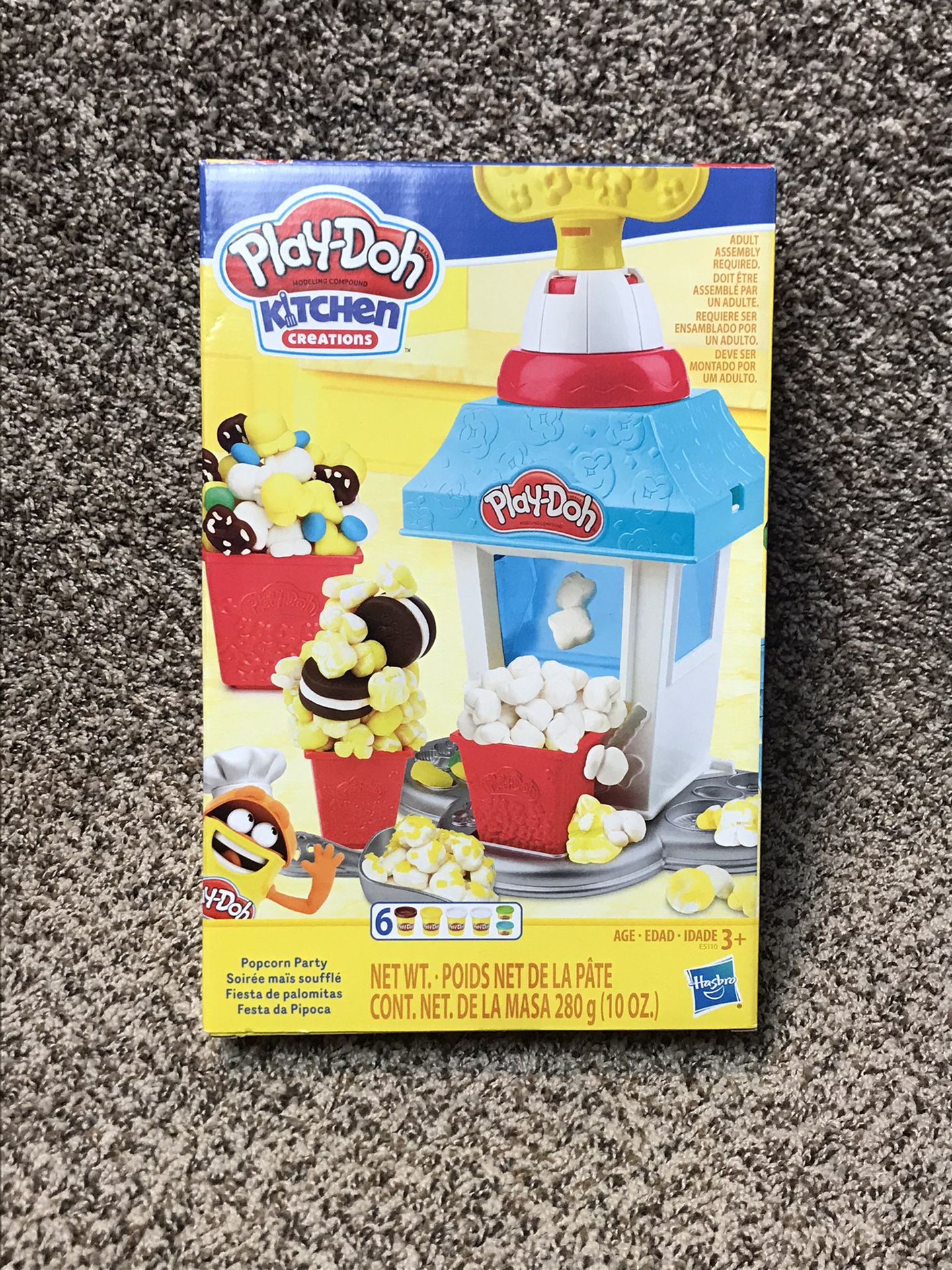 Play-Doh Kitchen Creations Popcorn Party Play Food Set, 6 Cans (10 oz)