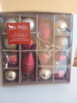 Sleigh Hill Trading Co. Set of 14 Glass Ornaments