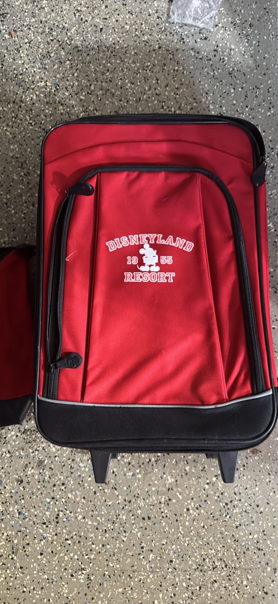 Disney Mickey Mouse Small Rolling Suitcase W/ tote Bag