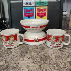 4 PIECES - CAMPBELL'S SOUP COLLECTIBLES 
