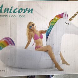 2 Inflatable Unicorn Pool Floats 