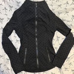 Lululemon Women's Polka Dot Nulu Define Jacket Size 6 Full Zip Up
