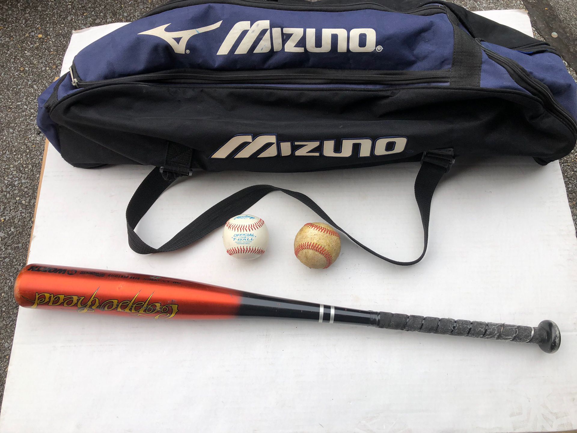 Baseball Bag Bat Ball  Bat 31” 28oz