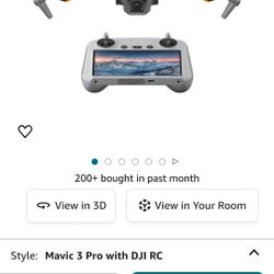 DJI Mavic 3 Pro with DJI RC, Flagship Triple-Camera Drone with 4/3 CMOS Hasselblad Camera, 43-Min Flying time 