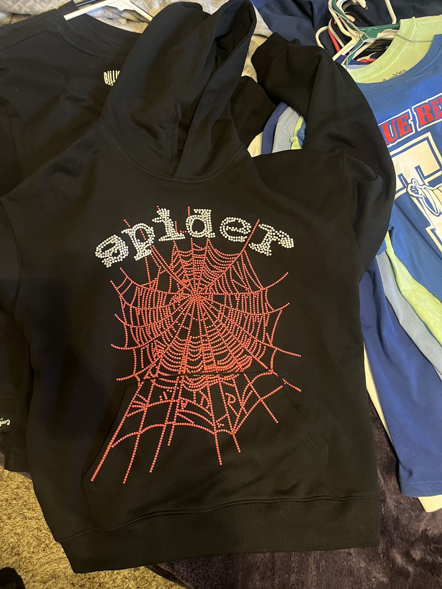 Black Spider Hoodie Size L